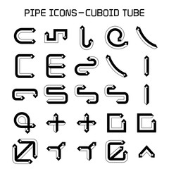 pipe and pipeline icon, cuboid shape