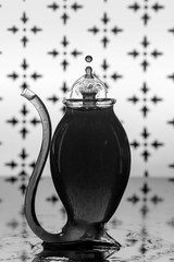 Water Drop Splashes To Create Shapes In A Port Glass