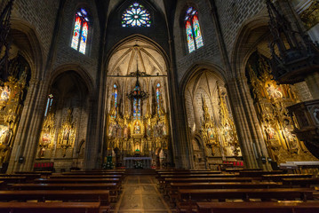 Fototapeta premium Interior of the church of San Saturnino, Pamplona, Spain
