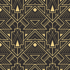 Abstract art deco seamless modern tiles pattern