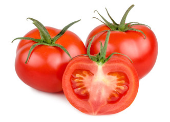 Tomatoes isolated on white background