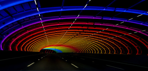 Coloured Sound Tube Bridge