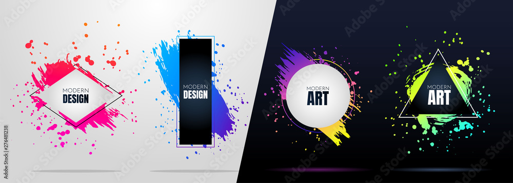 Aufkleber vector frame for text. modern art graphics. dynamic frame stylish geometric background. element for 