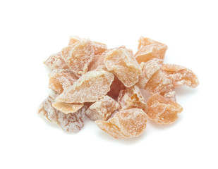 Dried  plums isolated on white background