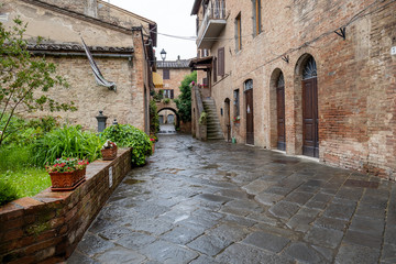 Street of the city Orvieto, Italy, Toscana.