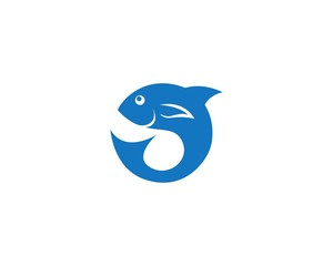 Fish icon illustration vector template design