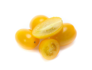 cherry tomatoes on white background