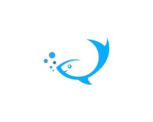 Fish icon illustration vector template design