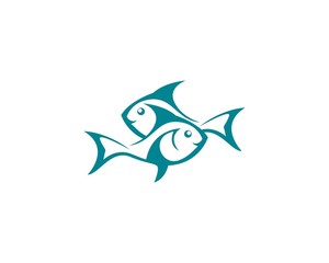 Fish icon illustration vector template design