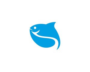 Fish icon illustration vector template design