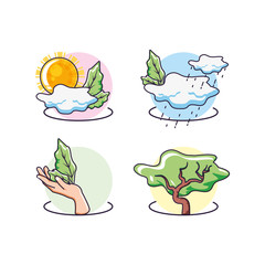 Icon set and sustainability design