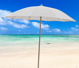 Umbrella on the beach, Mauritius 