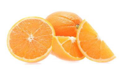 Orange fruit  isolated on white background
