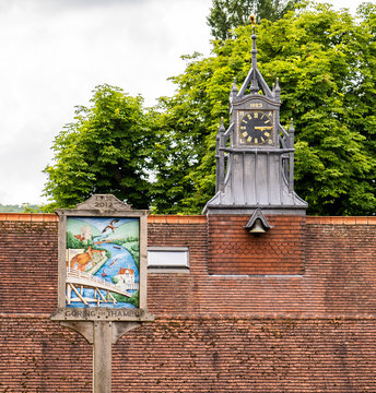 Goring Goring-on-Thames Village Hall Traditional Sign and Clock Tower Oxfordshire Chilterns English British