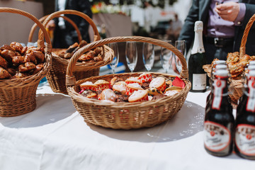 Fingerfood an der Hochzeit Standesamt