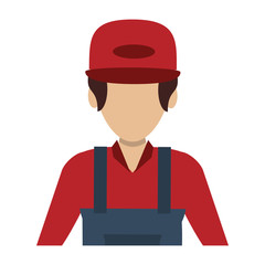 Warehouse worker logistics job concept