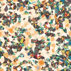 Crazy Colorful Triangles Texture Seamless Repeat Vector Pattern. Abstract, Geometric, Detailed. Huge repeat with thousands of elements. Generative Art.  Crystal, crystallized.