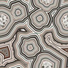 Infinite Agate Geode Seamless Repeat Vector Pattern Swatch.  Bands and crystal centers.  Abstract, natural, contours, raw, earth, stone, rock, mineral, nature, random, colorful.  Generative Art.  