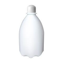 White plastic bottle with cap