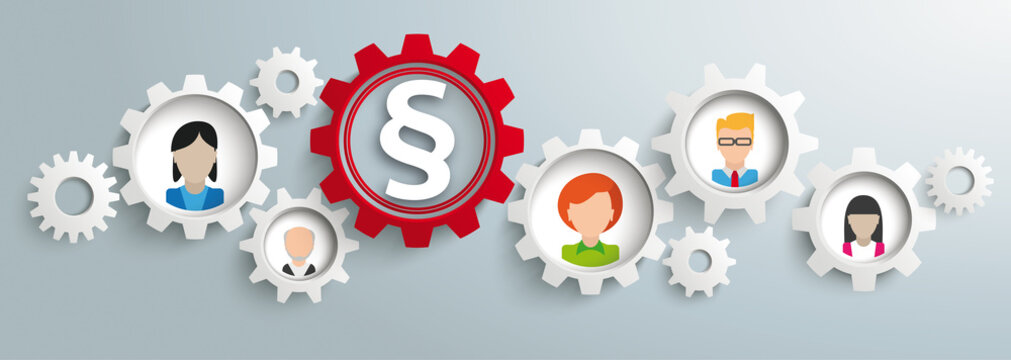 Gears Humans Teamwork Paragraph Gray Header
