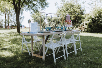 Gedeckter Tisch SOmmerhochzeit