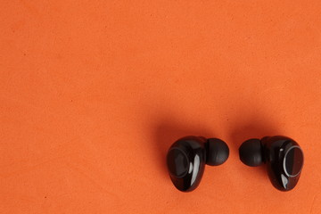 wireless headphones, on colorful background