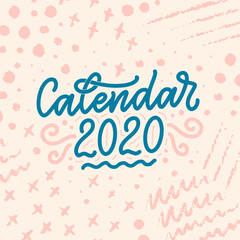 Vector illustration of calendar cover. For print notebooks, daily planner for companies and private use. Organizer and Schedule, diary, planner cover page template