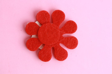 fabric craft with flower shape