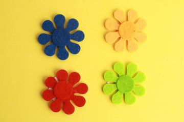 fabric craft with flower shape