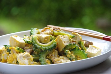 ゴーヤチャンプルー　ゴーヤチャンプル　家庭料理