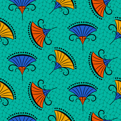 African style bright seamless vector pattern.