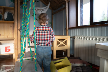 boy in living room