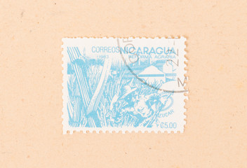NICARAGUA - CIRCA 1983: A stamp printed in Nicaragua shows teh agrarian reforms, circa 1983