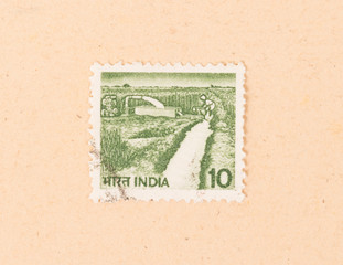 INDIA - CIRCA 1970: A stamp printed in India shows irrigation, circa 1970