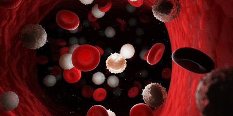 3d rendered medically accurate illustration of too many white blood cells due to leukemia