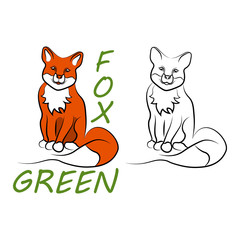 Logo sitting green-red Fox.