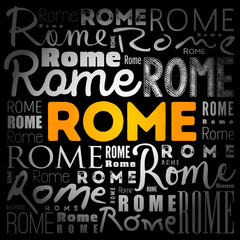Rome wallpaper word cloud, travel concept background