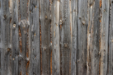 Texture of old, wooden grey wall