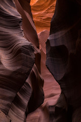glimpse of blue sky Antelope Canyon Arizona on Navajo land near Page,Arizona, Utah, United states of America, 
