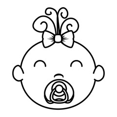 cute little baby girl character