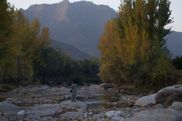Autumn trees reflections in a lake