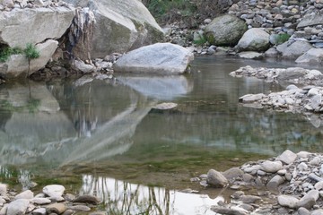 Autumn trees reflections in a lake
