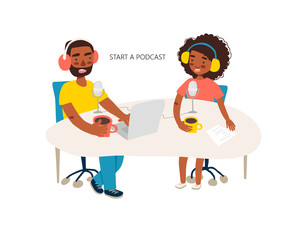 Isolated vector cartoon illustration.