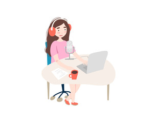 Isolated vector cartoon illustration.