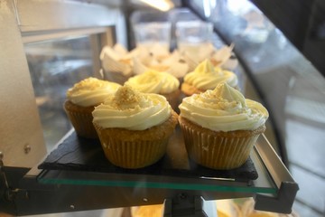 cupcakes with chocolate frosting