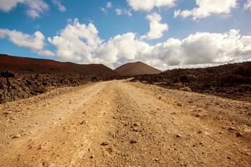 Big empty road in a mountains