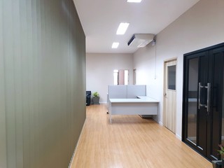 Obraz premium Interior of small modern waiting room and corridor interior in office, Empty
