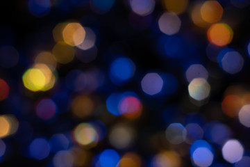 Obraz premium blue sparkle glitter abstract bokeh background Christmas