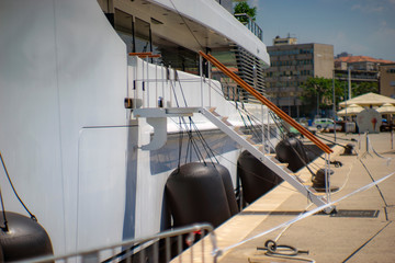 Luxury yacht, northern Mediterranean, Croatia, detail