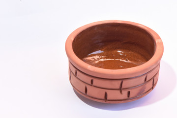 pottery pots isolated on white background